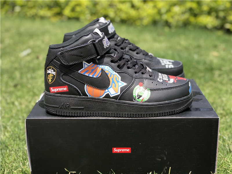 Authentic Nike Air Force X Supreme X NBA Black